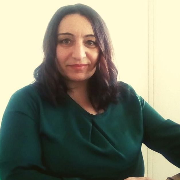 Patrizia-Picilli Primo piano di una signora seduta al computer