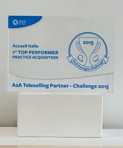 1° TOP PERFORMER PRACTICE ACQUISITION - 2015 Accueil vince il premio Top Performer Practice Acquisition