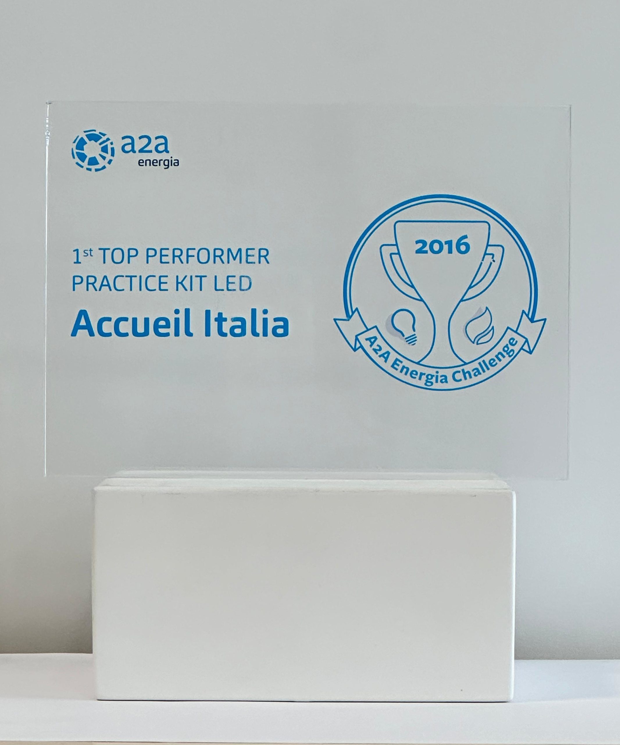 1° TOP PERFORMER PRACTICE KIT LED - 2016 Premio A2A
