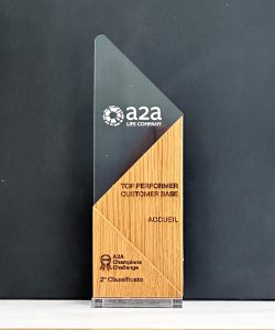 2° CLASSIFICATO TOP PERFORMER CUSTOMER BASE Accueil vince il premio Top Performer Customer Base