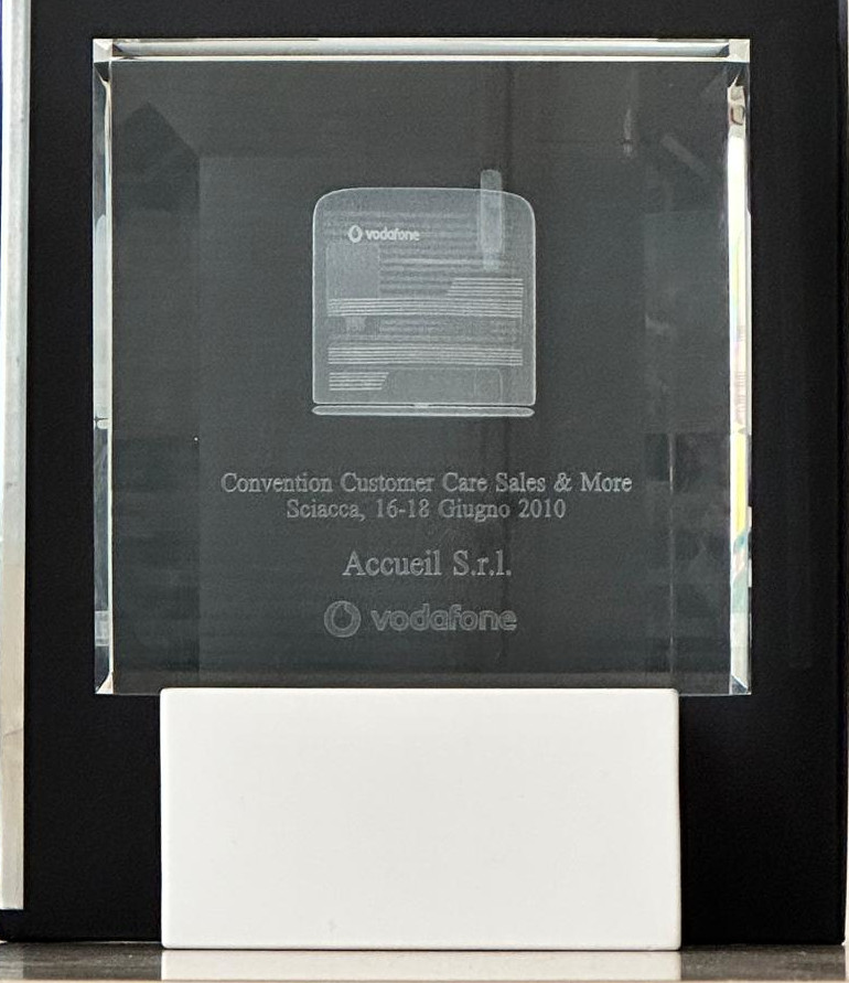 Convention Customer Care Sales & More - 2010 Accueil vince il premio qualità