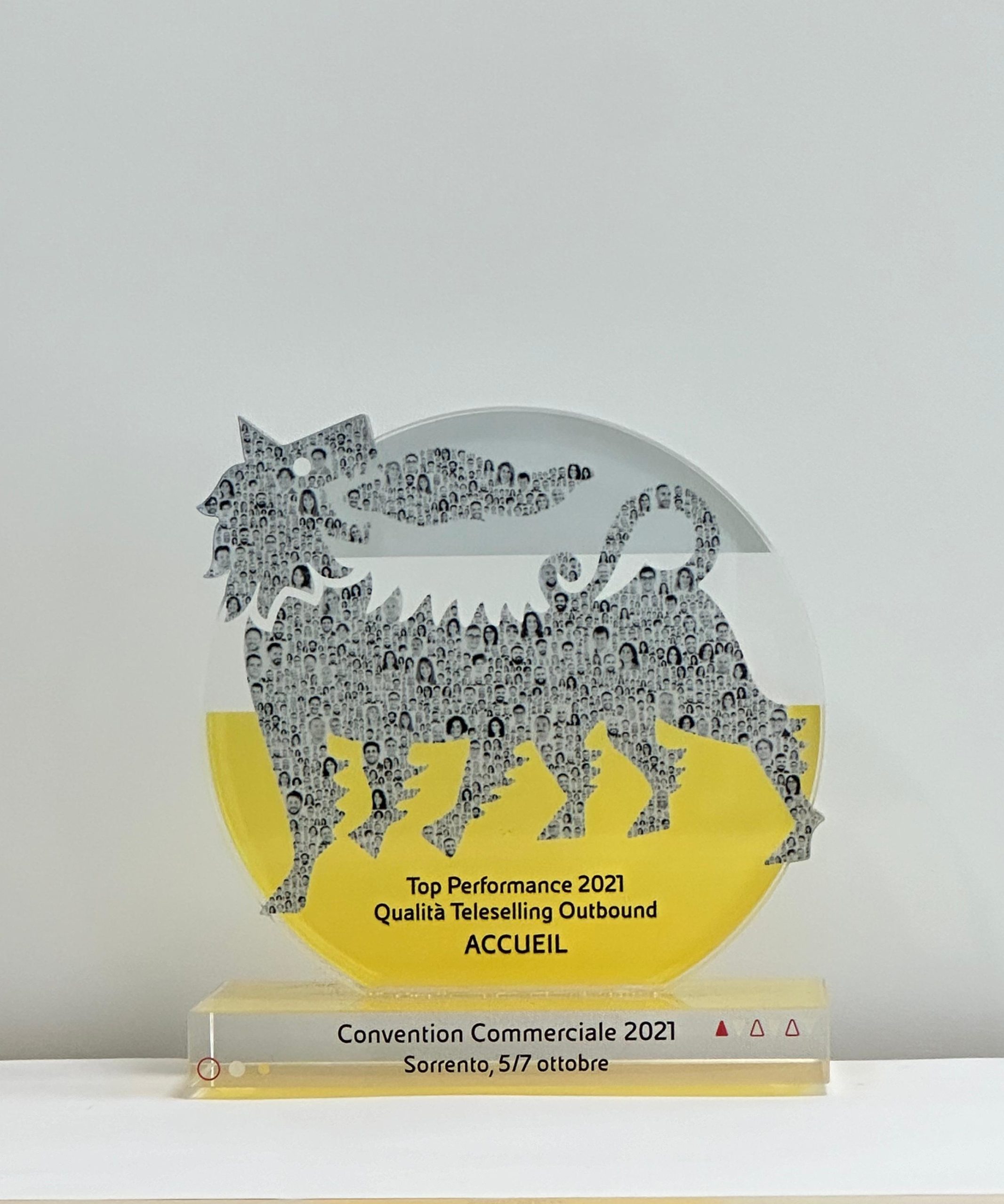 Top Performance Qualità Teleselling Outbound - 2021 Accueil vince il premio Top Performance Qualità Teleselling Outbound - 2021
